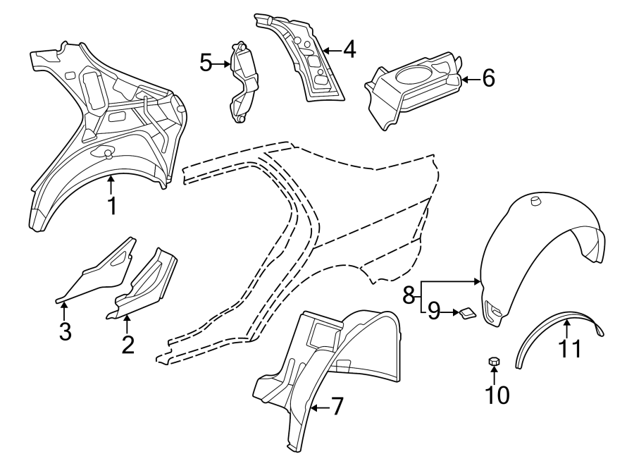 11QUARTER PANEL. INNER STRUCTURE.https://images.simplepart.com/images/parts/motor/fullsize/7318525.png