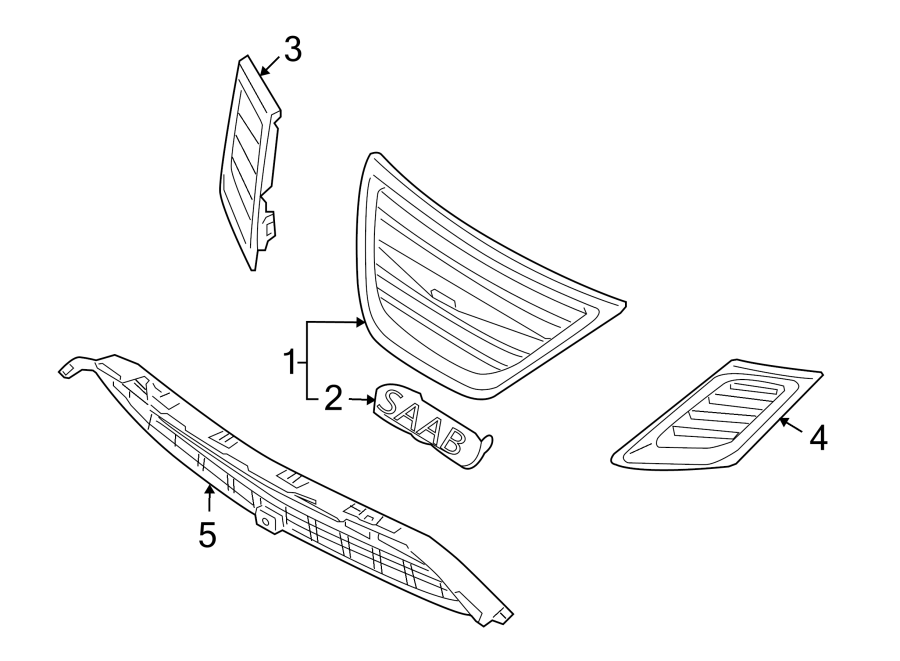 5FRONT BUMPER & GRILLE. GRILLE & COMPONENTS.https://images.simplepart.com/images/parts/motor/fullsize/7325010.png