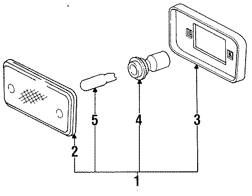 Diagram REAR LAMPS. SIDE MARKER LAMPS. for your 2014 Toyota Highlander   
