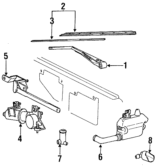 Diagram LIFT GATE. REAR WIPER COMPONENTS. for your 2015 Toyota Tacoma   