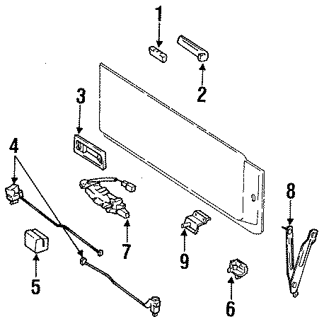 Diagram TAIL GATE. LOCK & HARDWARE. for your 2015 Toyota Sequoia 5.7L i-Force V8 FLEX A/T 4WD Platinum Sport Utility 