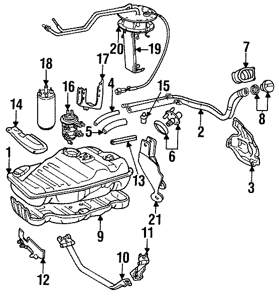 Diagram FUEL SYSTEM COMPONENTS. for your 2011 Toyota Prius   