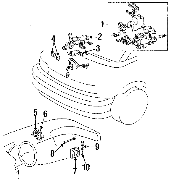 Diagram ELECTRICAL. ABS COMPONENTS. for your 2020 Toyota Corolla   