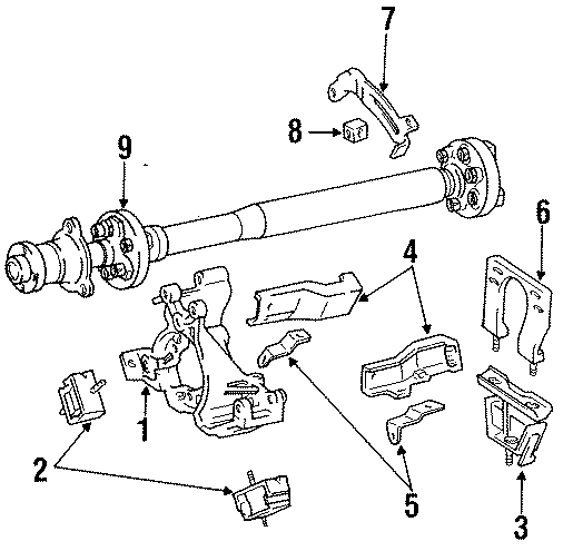 Diagram ENGINE PARTS. for your 1994 Toyota Previa   