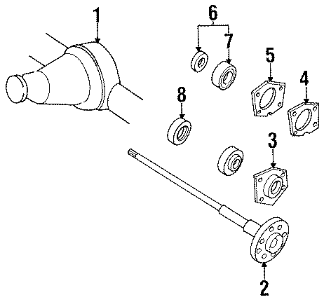 Diagram REAR SUSPENSION. AXLE HOUSING. for your 2003 Toyota Tacoma  Pre Runner Crew Cab Pickup Fleetside 