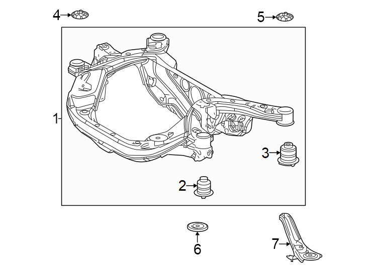 Diagram Rear suspension. Suspension mounting. for your 2010 Toyota Corolla   