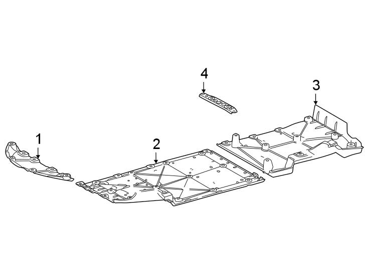 Diagram Pillars. Rocker & floor. Under cover & splash shields. for your 2019 Toyota Mirai -L - cylinder FUEL CELL EV (FCEV) A/T Base Sedan 