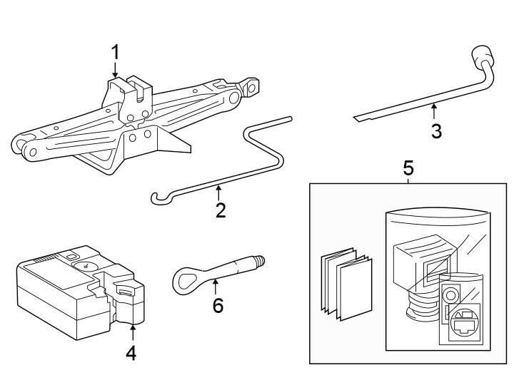 Diagram Rear body & floor. Jack & components. for your 2022 Toyota Sequoia  Platinum Sport Utility 