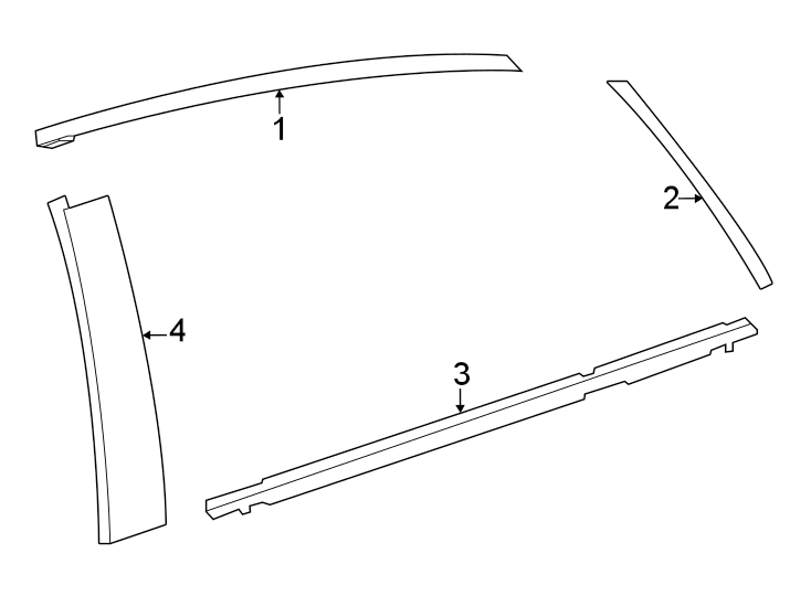 Diagram Rear door. Exterior trim. for your 2019 Toyota Tacoma   