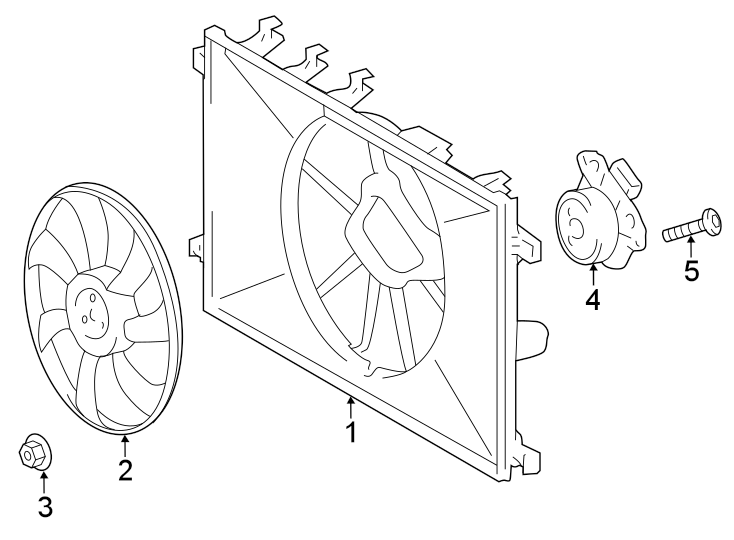 Diagram Cooling fan. for your 2012 Toyota Highlander   