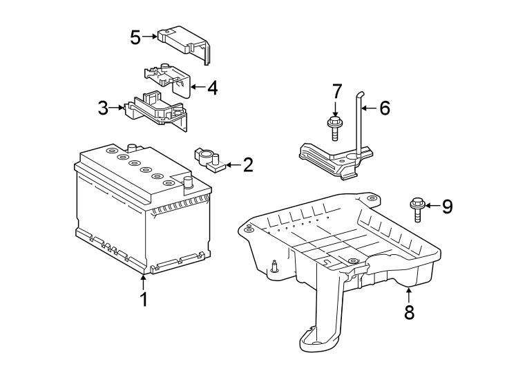 Diagram Battery. for your 2019 Toyota Corolla  LE Eco Sedan 