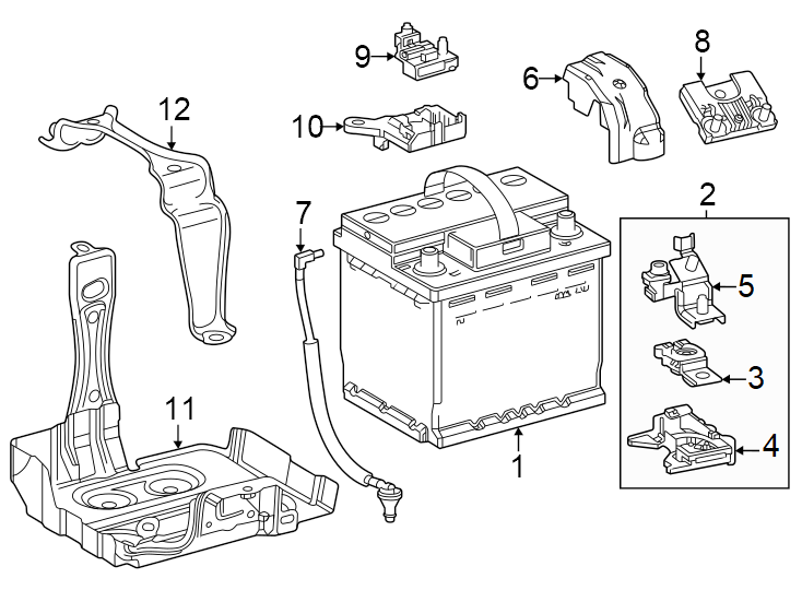 Diagram Battery. for your 2021 Toyota Corolla  LE SEDAN 