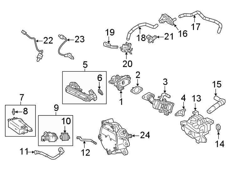 Diagram Emission system. Emission components. for your Toyota Avalon  