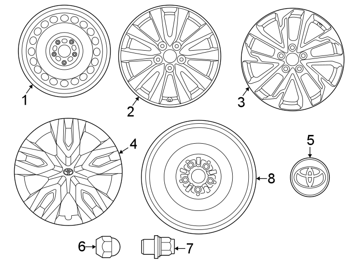 Diagram Wheels. for your 2011 Toyota Matrix  S Wagon 