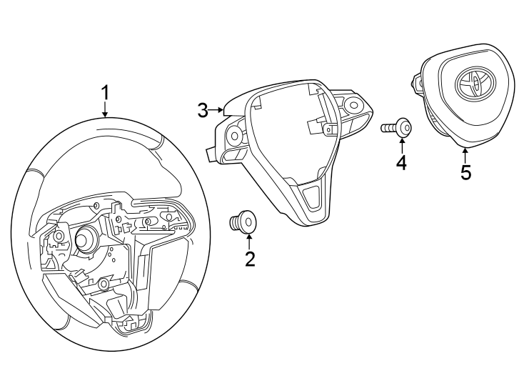 Diagram Steering wheel & trim. for your 2010 Toyota Sequoia   