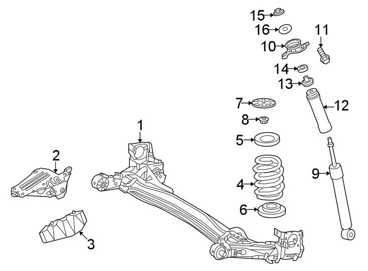 Diagram Rear suspension. Suspension components. for your 2002 Toyota Celica   