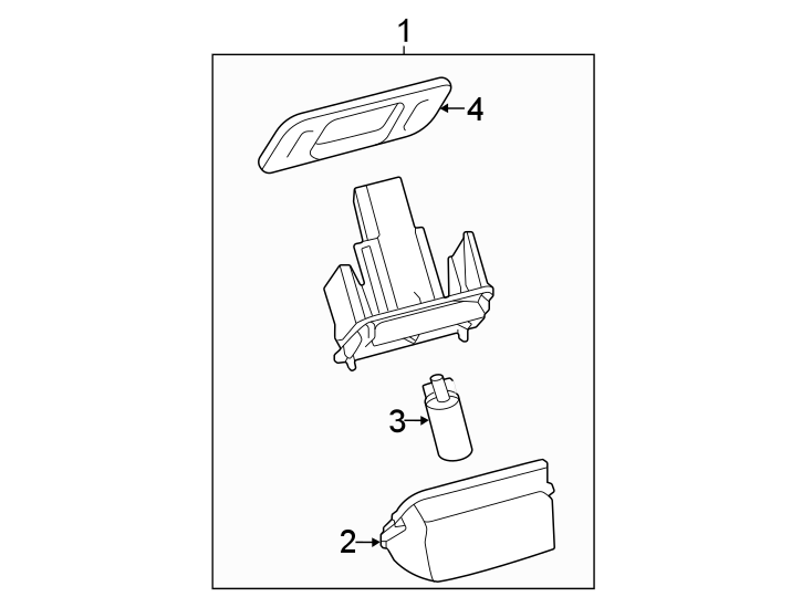 Diagram Rear lamps. License lamps. for your 2024 Toyota RAV4 PRIME   