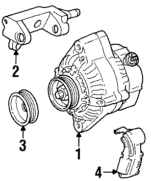 Diagram ALTERNATOR. for your 1993 Toyota T100   