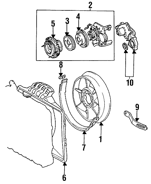 Diagram WATER PUMP. for your 2012 Toyota Tacoma  Base Standard Cab Pickup Fleetside 