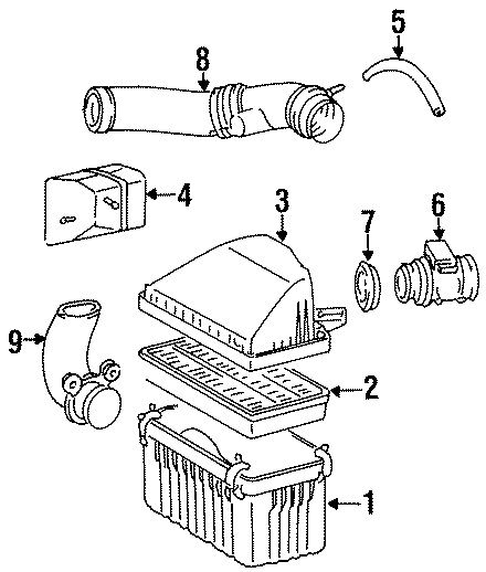 Diagram AIR INTAKE. for your 1991 Toyota Corolla   