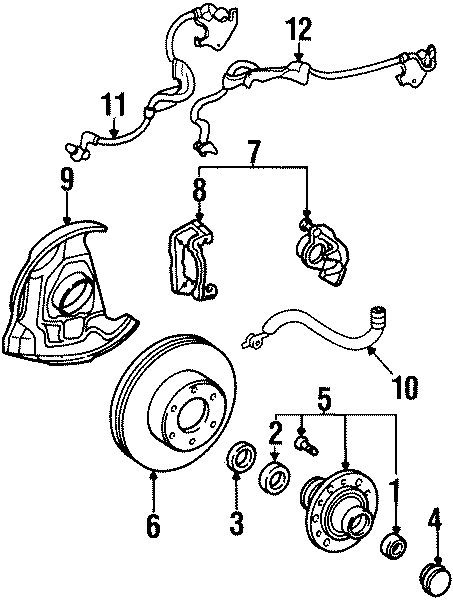 Diagram FRONT SUSPENSION. BRAKE COMPONENTS. for your 2006 Toyota Corolla   