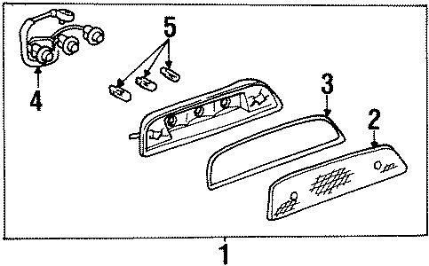 Diagram REAR LAMPS. HIGH MOUNT LAMPS. for your 1994 Toyota PickUp   