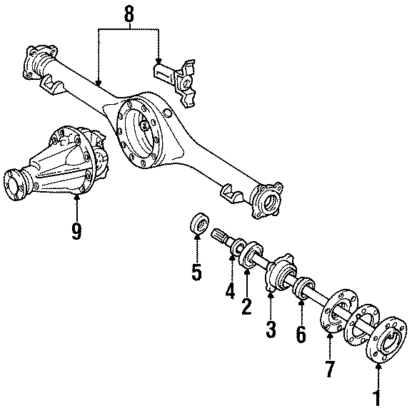 Diagram REAR SUSPENSION. AXLE & DIFFERENTIAL. for your 2006 Toyota Tacoma 4.0L V6 M/T 4WD Base Extended Cab Pickup Fleetside 