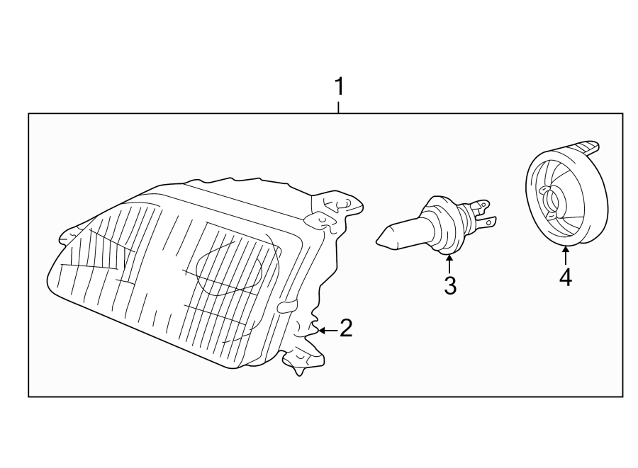 Diagram FRONT LAMPS. HEADLAMP COMPONENTS. for your 2000 Toyota RAV4   