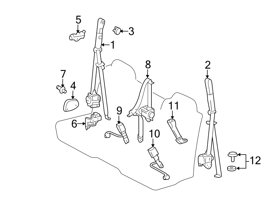 Diagram RESTRAINT SYSTEMS. FRONT SEAT BELTS. for your 2008 Toyota Prius   