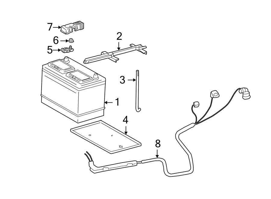 Diagram BATTERY. for your 2015 Toyota Tundra 4.6L V8 A/T RWD SR5 Crew Cab Pickup Fleetside 