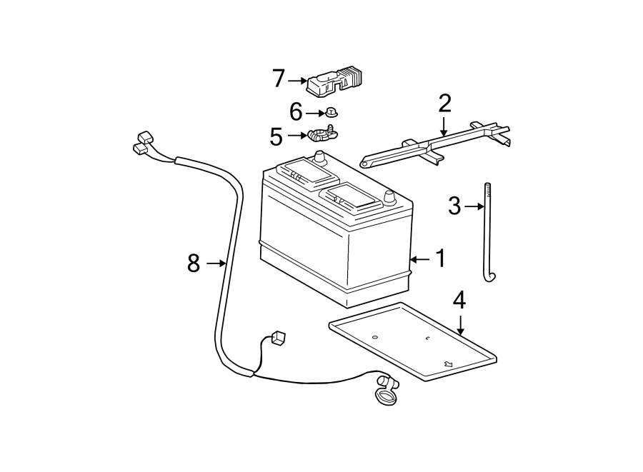 Diagram BATTERY. for your Toyota