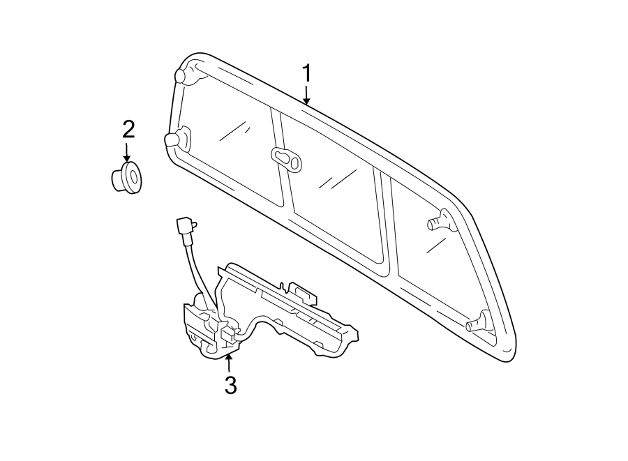 Full size assembly image of BACK GLASS. GLASS & HARDWARE. (1/1)