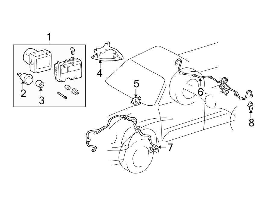 Diagram Abs components. for your 2011 Toyota Sienna   