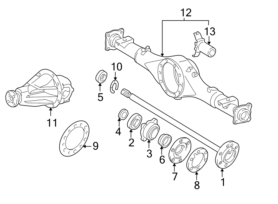 Diagram REAR SUSPENSION. AXLE & DIFFERENTIAL. for your 1997 Toyota T100   