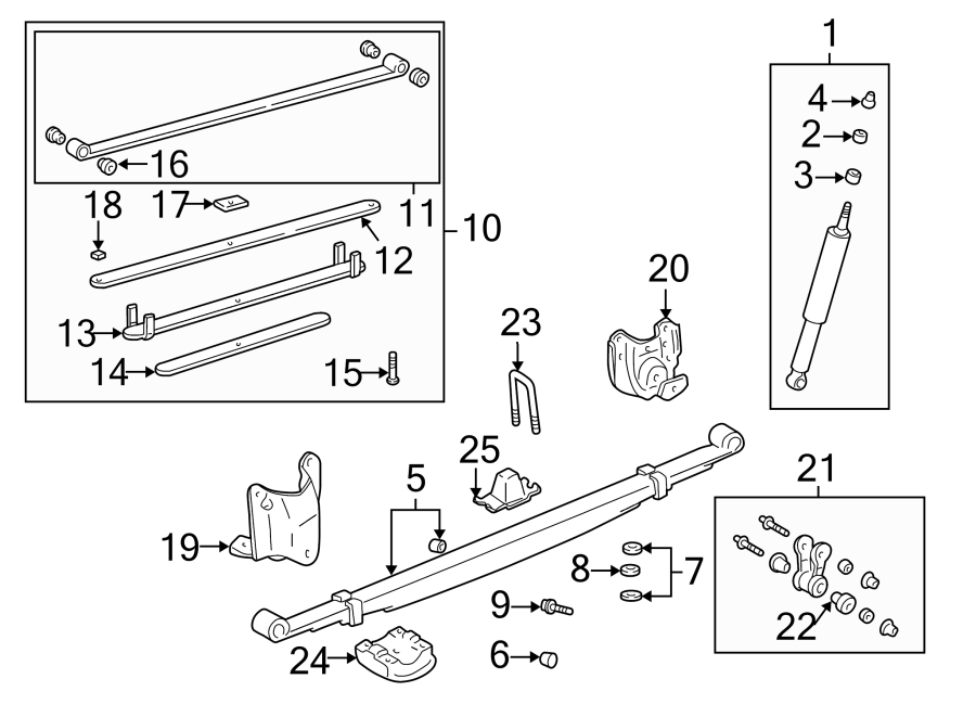 Diagram REAR SUSPENSION. SUSPENSION COMPONENTS. for your 2024 Toyota Tundra   