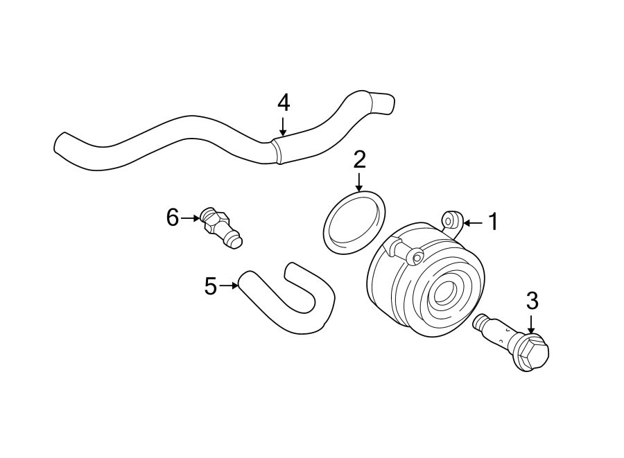 Diagram OIL COOLER. for your 2003 Toyota Tacoma 2.4L M/T 4WD Base Standard Cab Pickup Stepside 