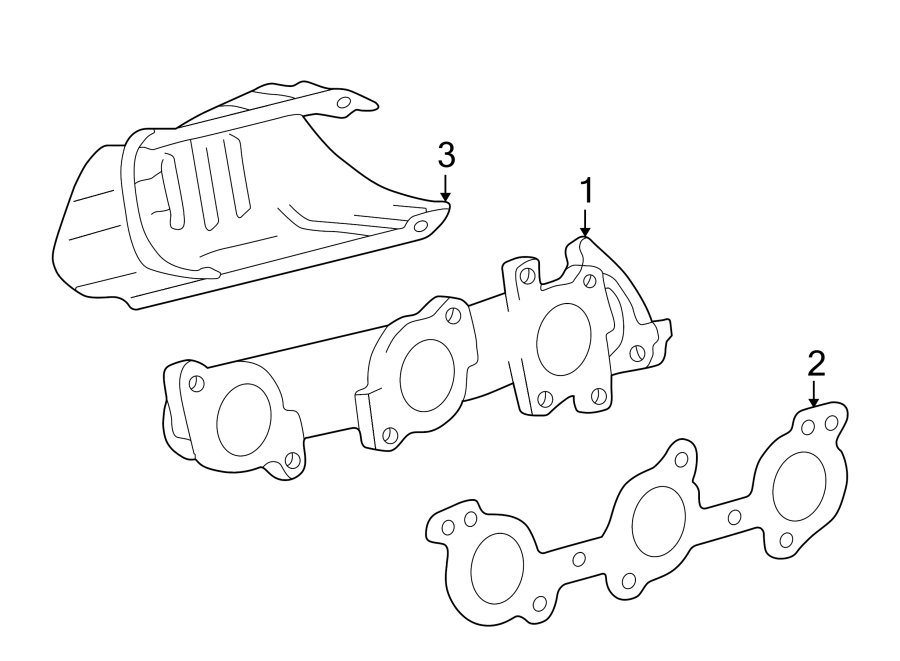 Diagram EXHAUST SYSTEM. MANIFOLD. for your 2001 Toyota Camry   