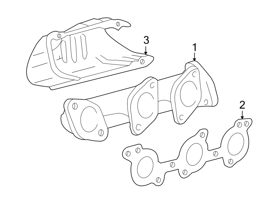 Diagram EXHAUST SYSTEM. MANIFOLD. for your 2022 Toyota 4Runner   