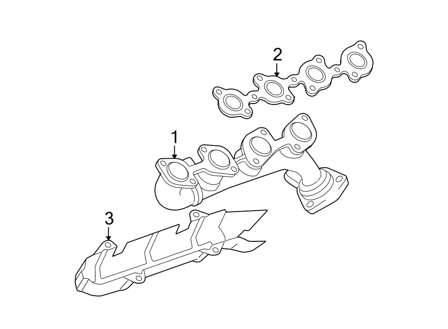 Diagram EXHAUST SYSTEM. MANIFOLD. for your 2011 Toyota Sienna  Base Mini Passenger Van 