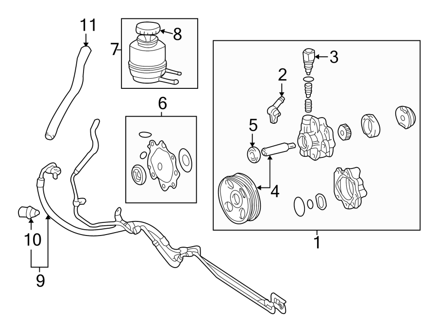 Diagram STEERING GEAR & LINKAGE. PUMP & HOSES. for your 1995 Toyota T100   