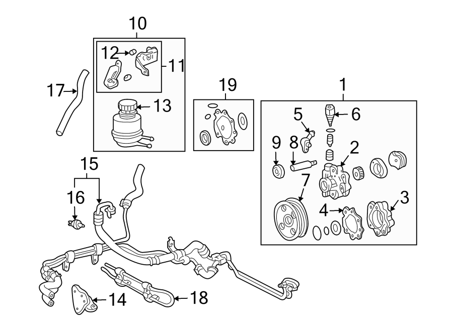 Diagram STEERING GEAR & LINKAGE. PUMP & HOSES. for your 1995 Toyota T100   