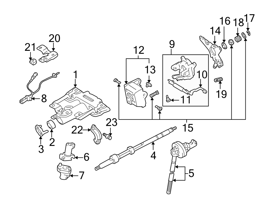 Diagram Steering column assembly. for your 2016 Toyota Sequoia   