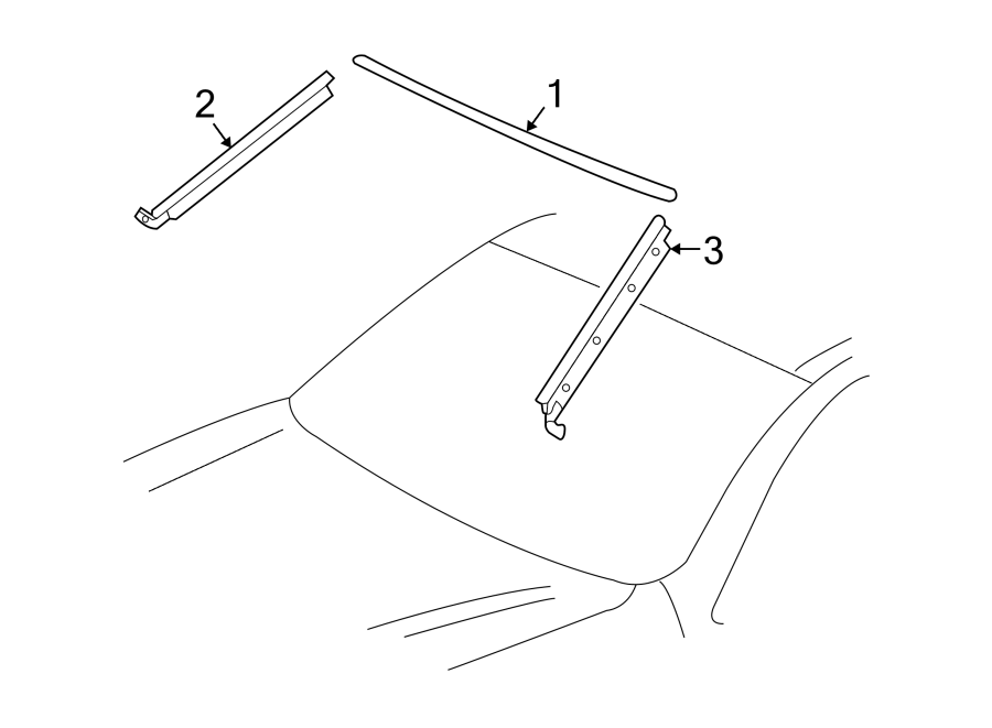 Diagram WINDSHIELD. REVEAL MOLDINGS. for your Toyota Avalon  