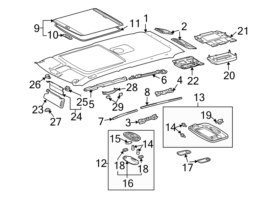 Diagram Interior trim. for your 2023 Toyota Prius   