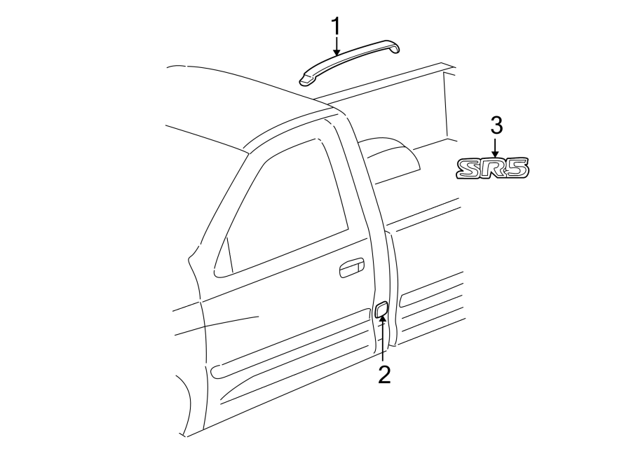 Diagram Exterior trim. for your Toyota Tundra  