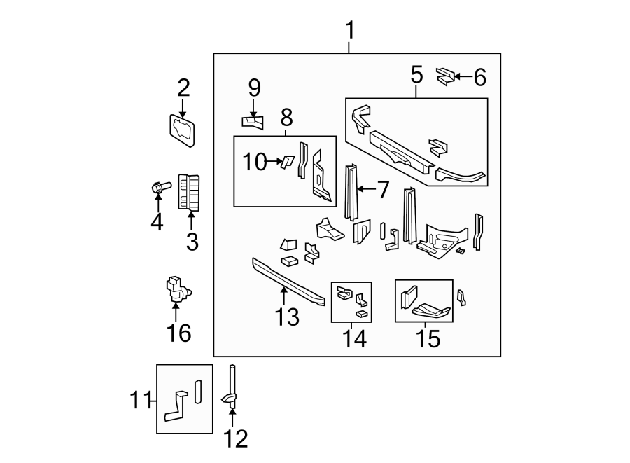 Diagram RADIATOR SUPPORT. for your 2023 Toyota Prius Prime   