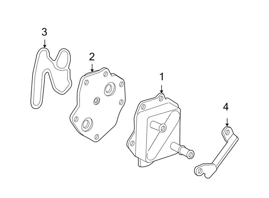 Diagram ENGINE OIL COOLER. for your Toyota Tundra  