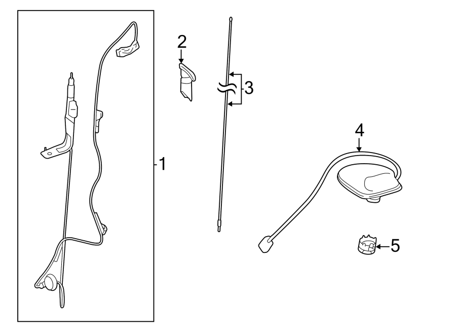 Diagram ANTENNA. for your 2017 Toyota Tundra 4.6L V8 A/T RWD SR Extended Cab Pickup Fleetside 