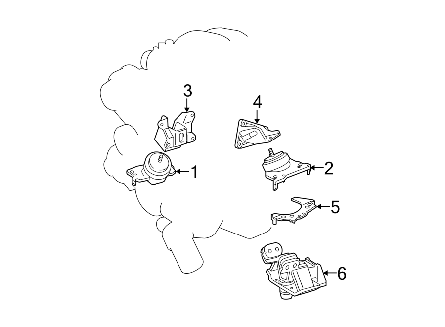 Diagram ENGINE & TRANS MOUNTING. for your 2012 Toyota Tacoma 4.0L V6 M/T RWD Base Standard Cab Pickup Fleetside 