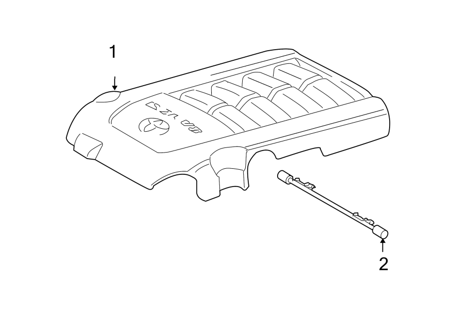 Diagram ENGINE APPEARANCE COVER. for your 2008 Toyota RAV4   